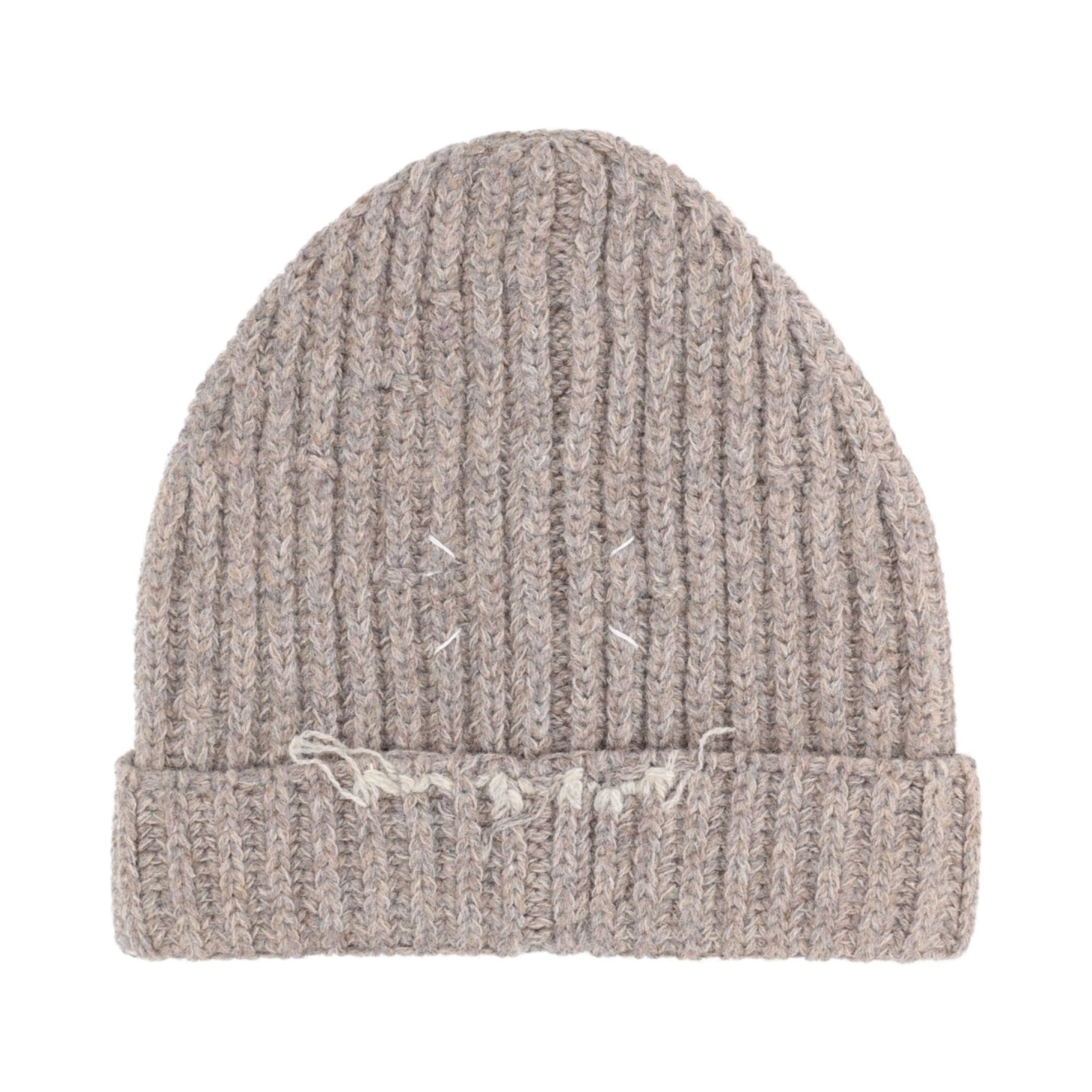 WOOL AND COTTON BLEND BEANIE