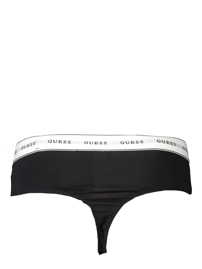 Black Cotton Women Thong