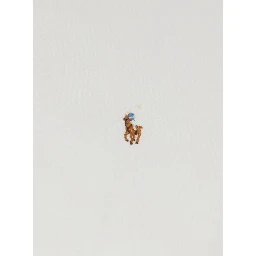 Oxford White Shirt with Classic Collar and Pony Embroidery on the Front in Cotton Woman