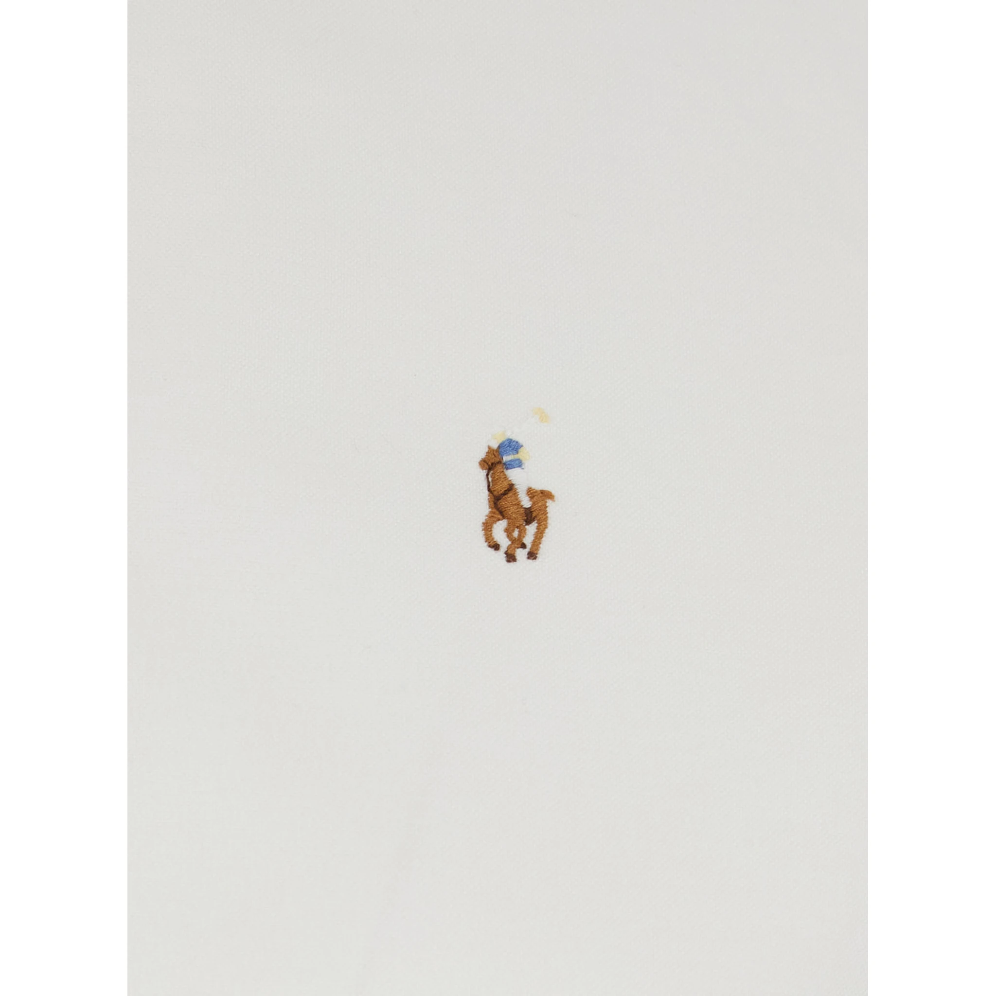 Oxford White Shirt with Classic Collar and Pony Embroidery on the Front in Cotton Woman