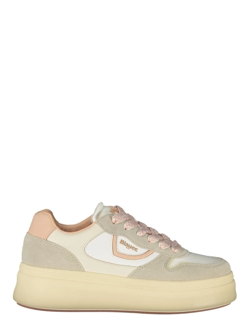 White Polyester Sneaker
