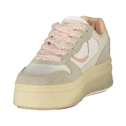 White Polyester Sneaker