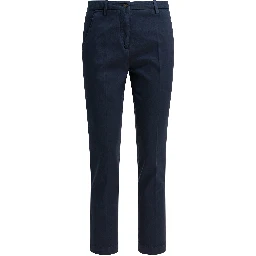 Button Pocket Trousers Blue