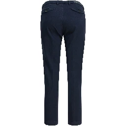 Button Pocket Trousers Blue