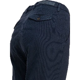 Button Pocket Trousers Blue