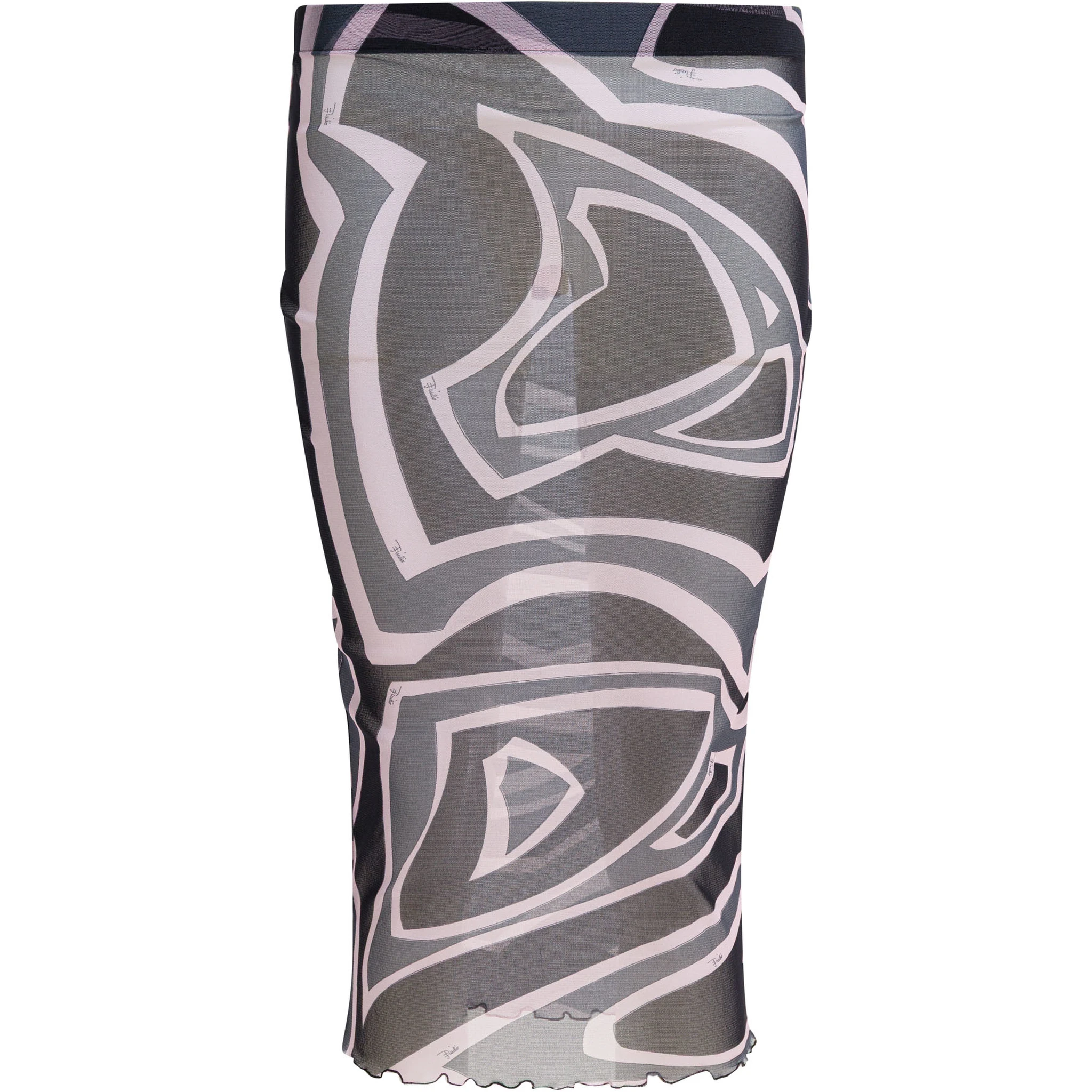 Labyrinth print midi skirt