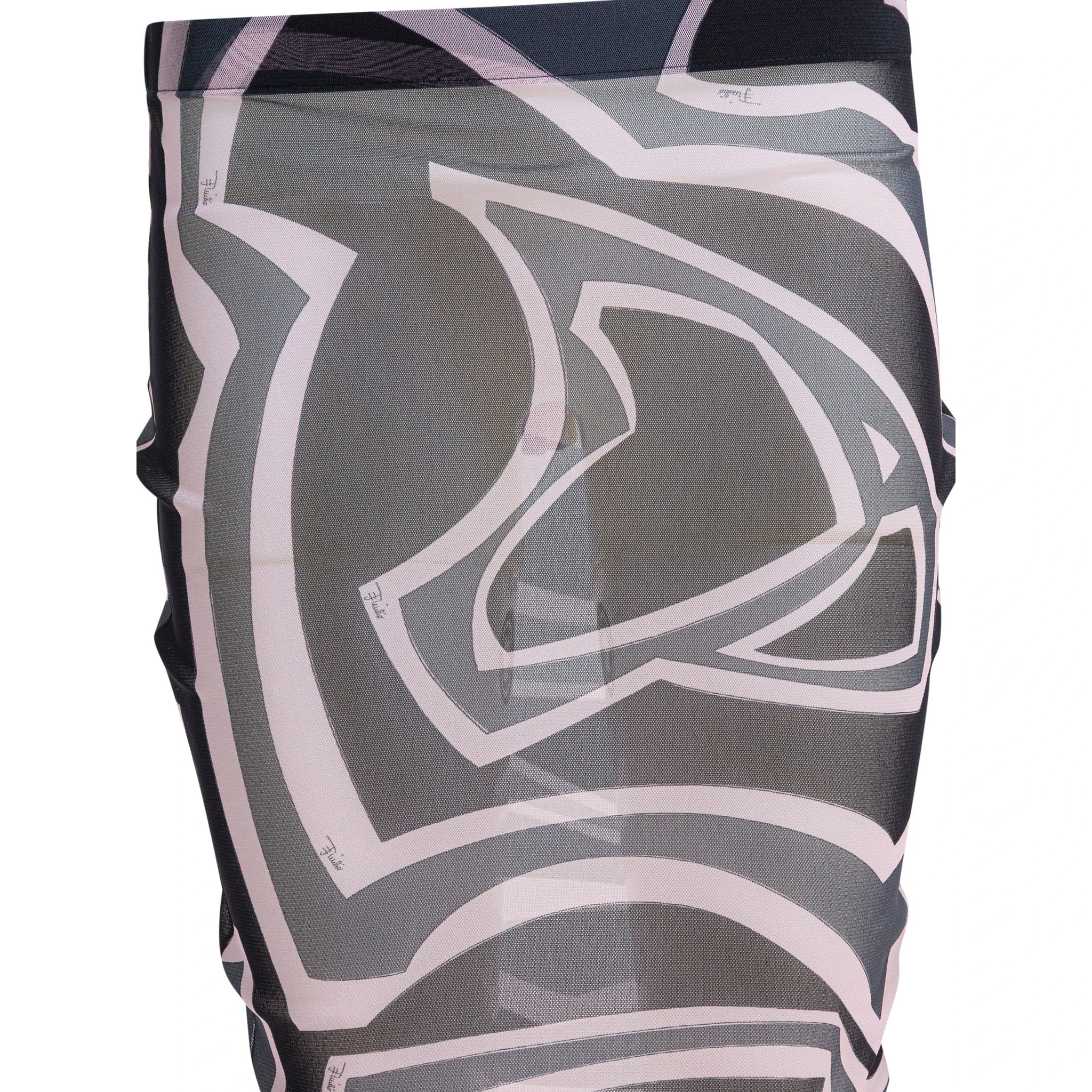 Labyrinth print midi skirt