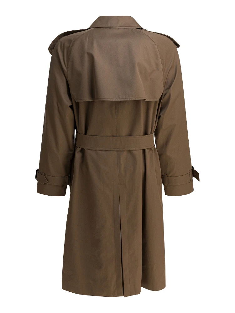 Long gabardine trench coat alternative