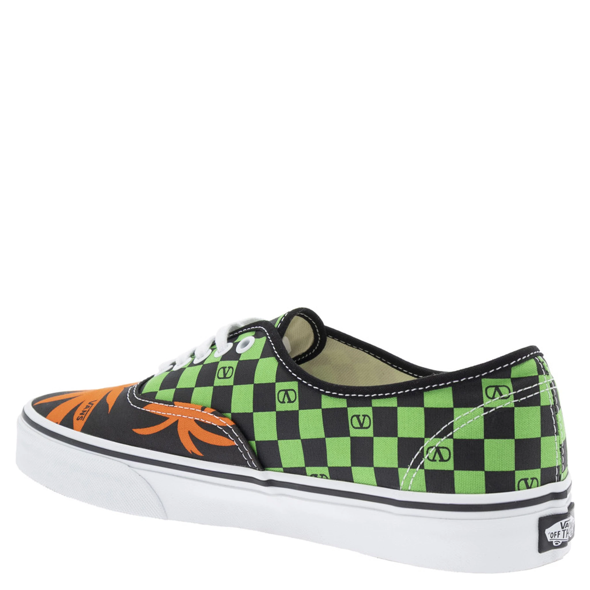 Valentino x Vans Multicolor Low Top Sneakers with All-Over Check Motif and All-Over VLogo Detail in Cotton Man