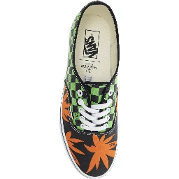 Valentino x Vans Multicolor Low Top Sneakers with All-Over Check Motif and All-Over VLogo Detail in Cotton Man