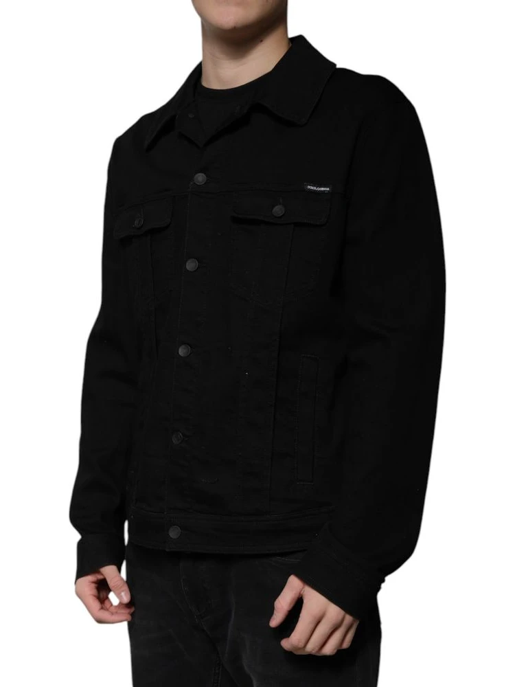 Black Cotton Denim Jacket alternative