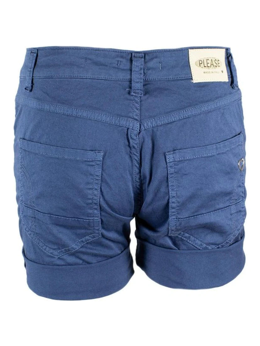 Blue Cotton Shorts