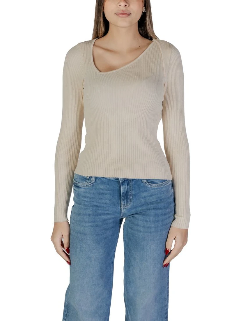 Cream Viscose Sweatshirt