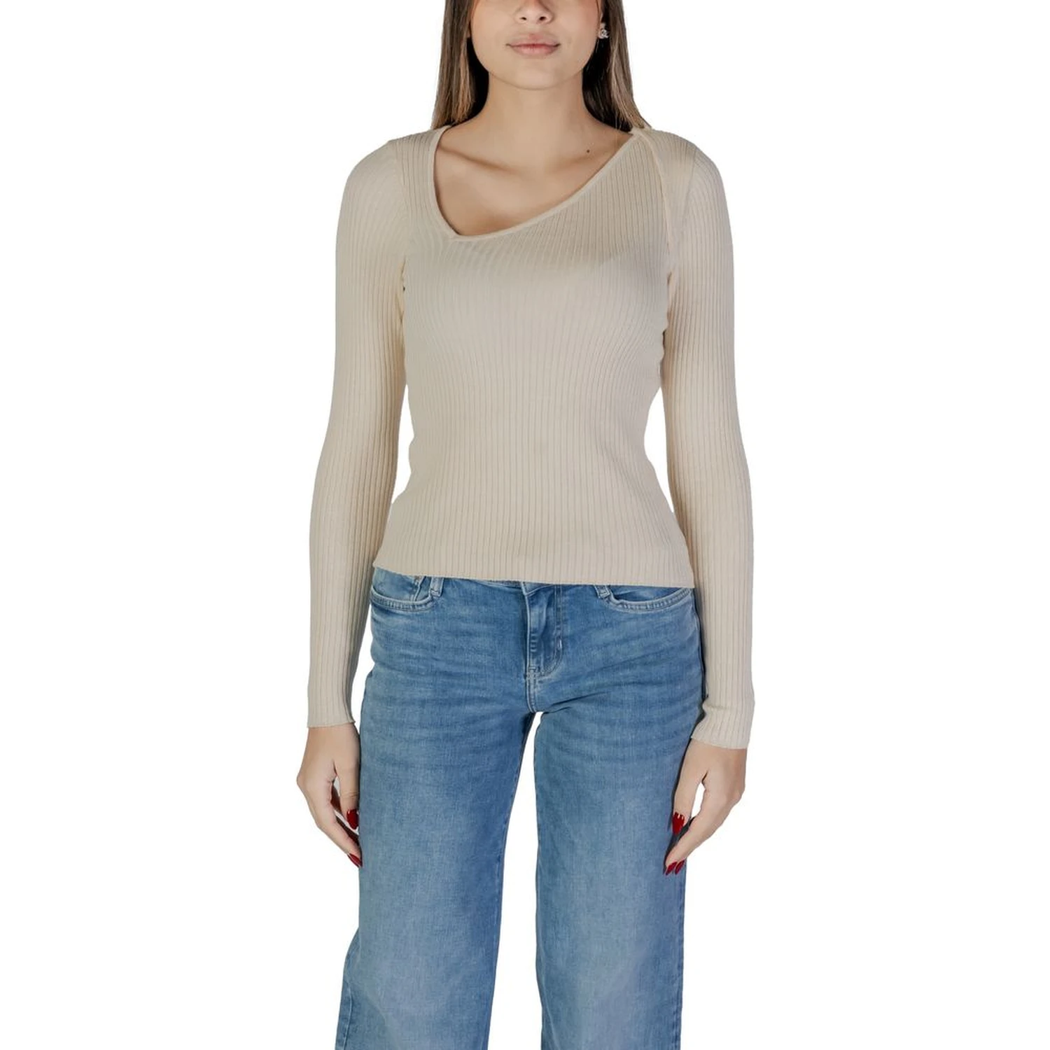 Cream Viscose Sweatshirt