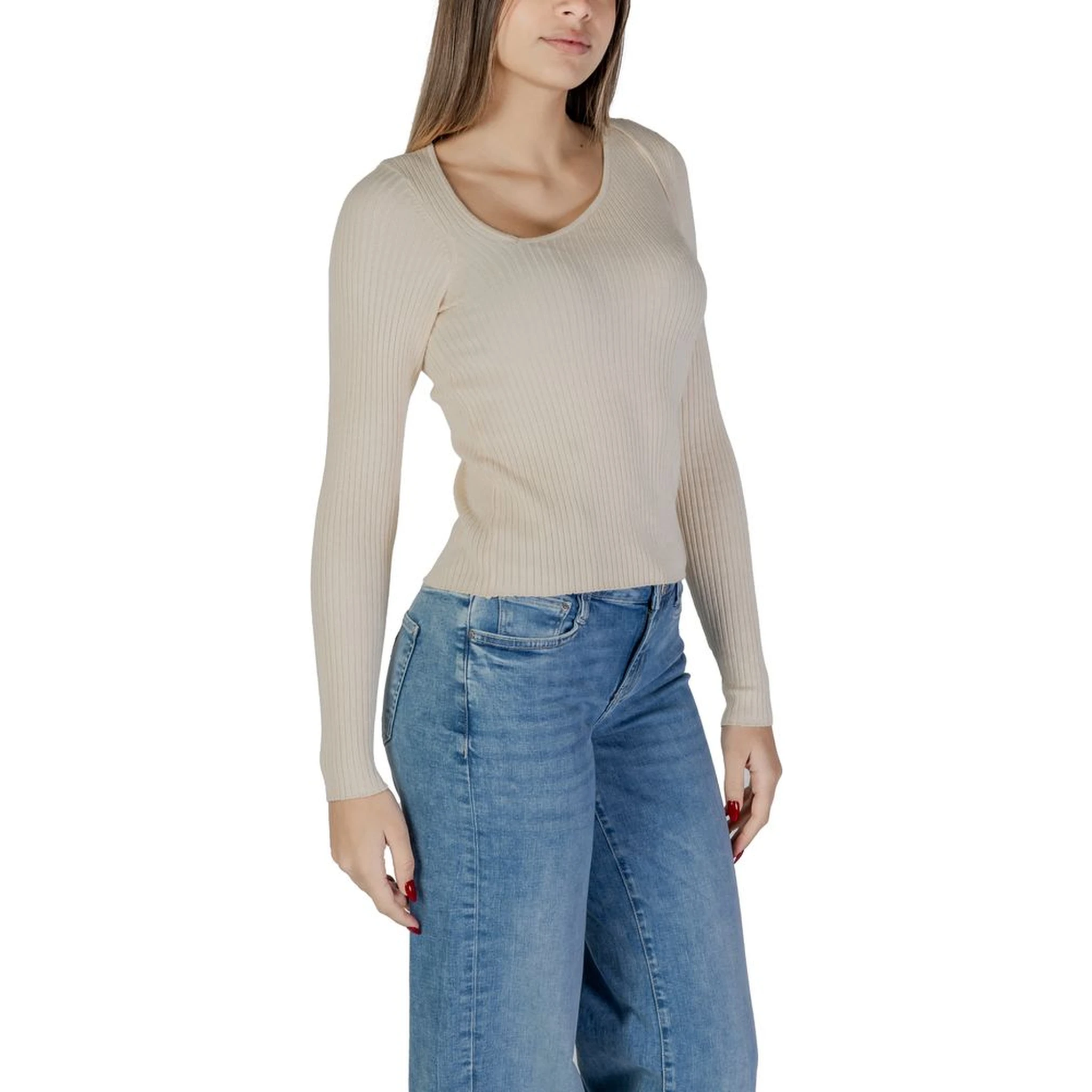 Cream Viscose Sweatshirt