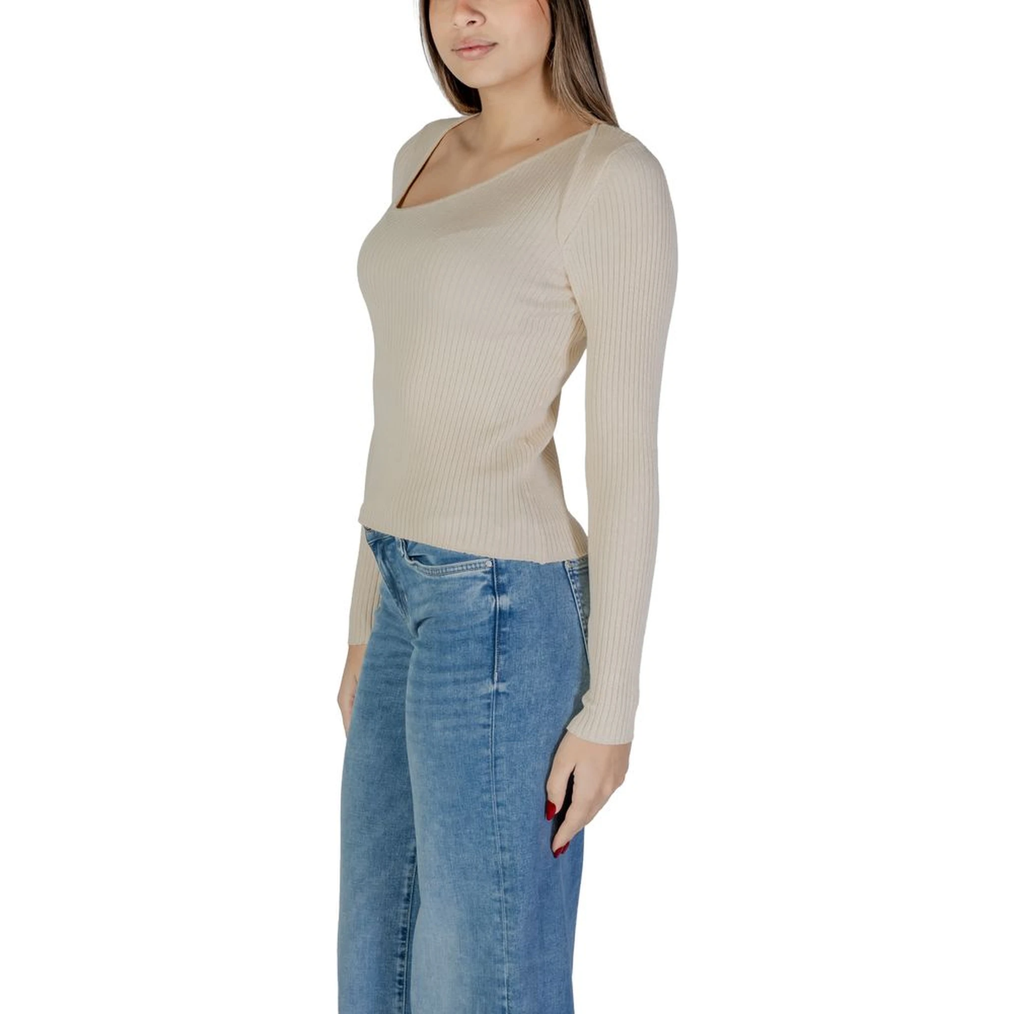 Cream Viscose Sweatshirt