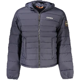 Blue Polyamide Men's Jacket