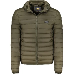 Green Polyester Men Jacket