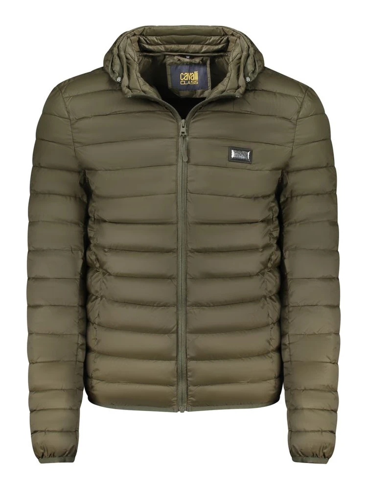 Green Polyester Men Jacket