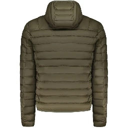 Green Polyester Men Jacket