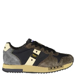 Blue Leather Men Sneaker