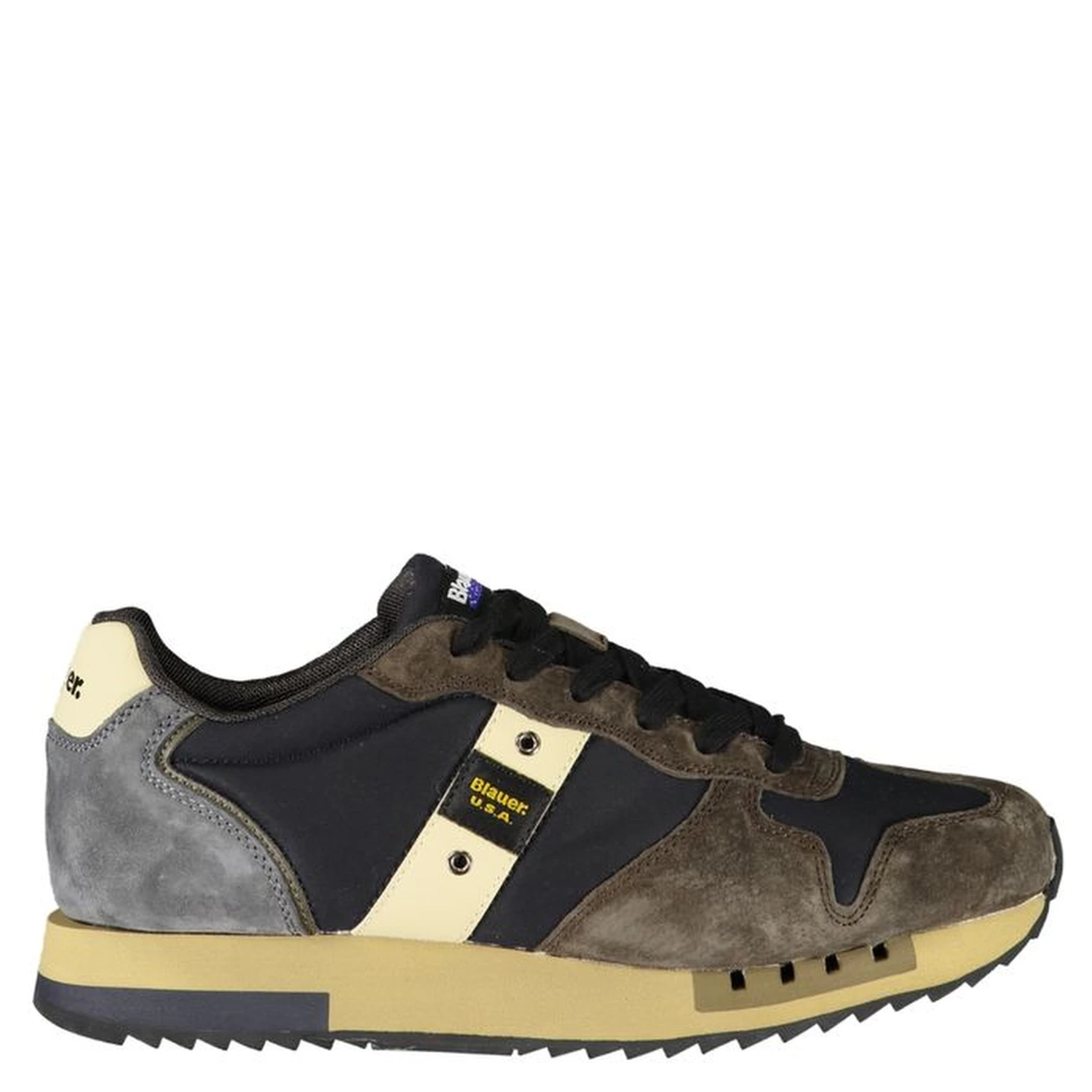 Blue Leather Men Sneaker