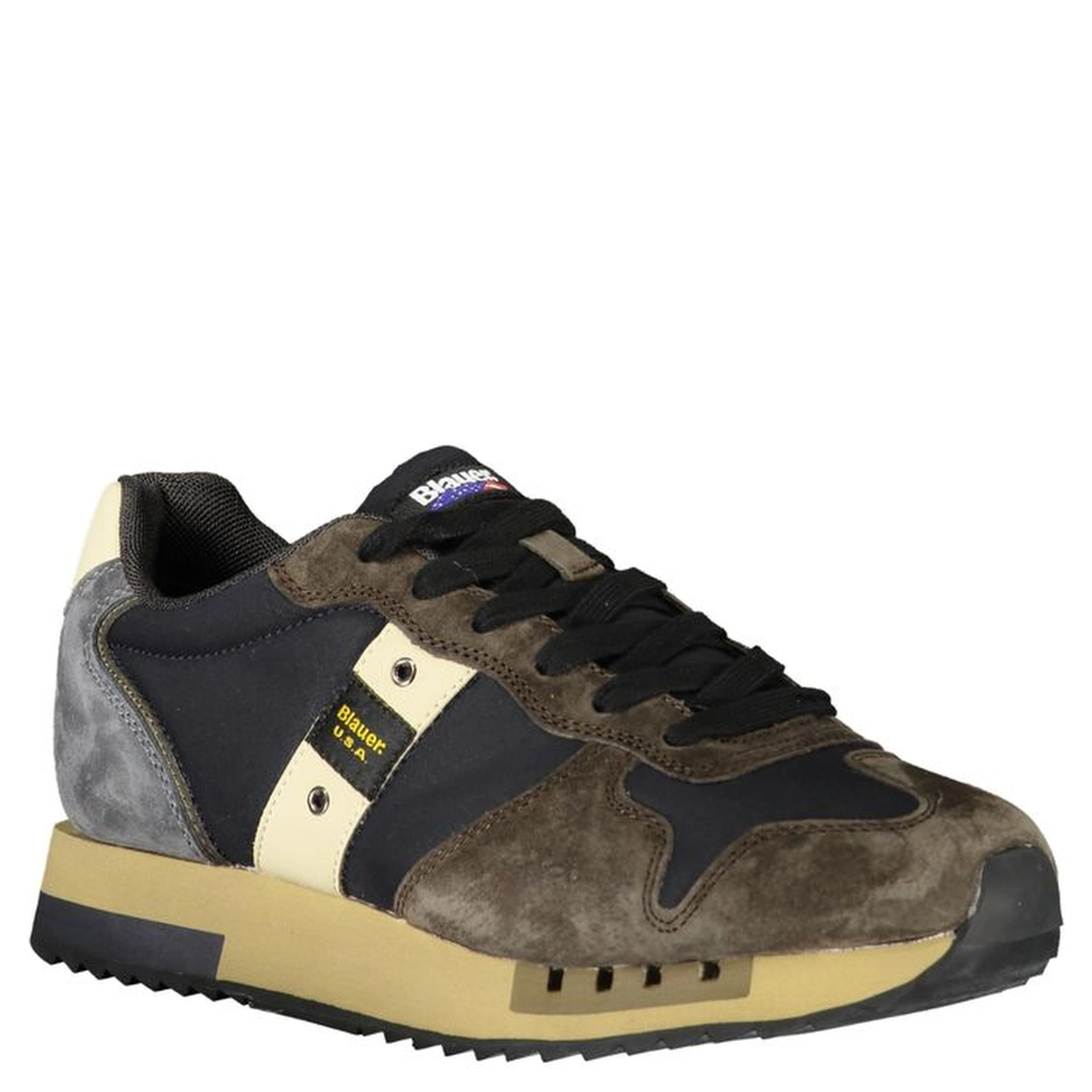 Blue Leather Men Sneaker