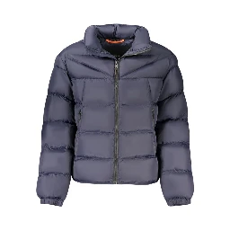 Blue Polyamide Men Jacket