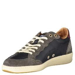 Blue Leather Men Sneaker