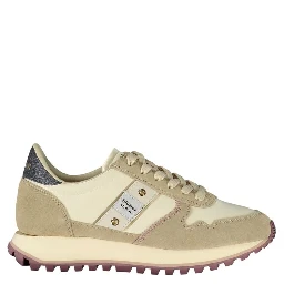Beige Leather Women Sneaker
