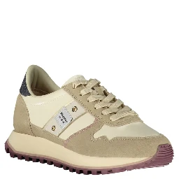 Beige Leather Women Sneaker