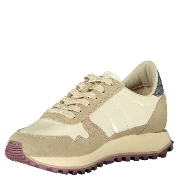 Beige Leather Women Sneaker