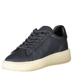 Blue Polyester Men Sneaker