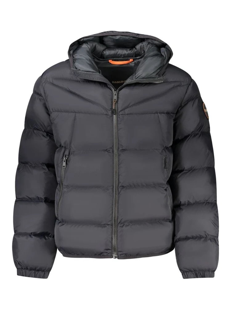 Black Polyamide Men Jacket