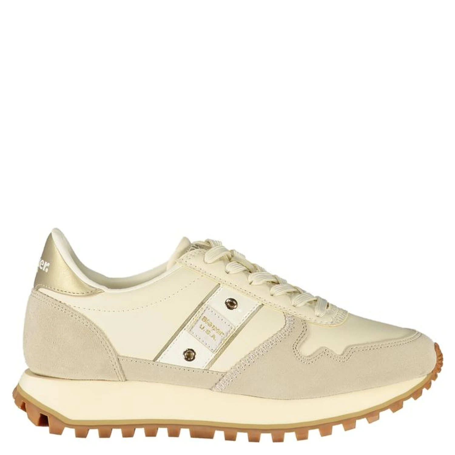 Beige Leather Women Sneaker