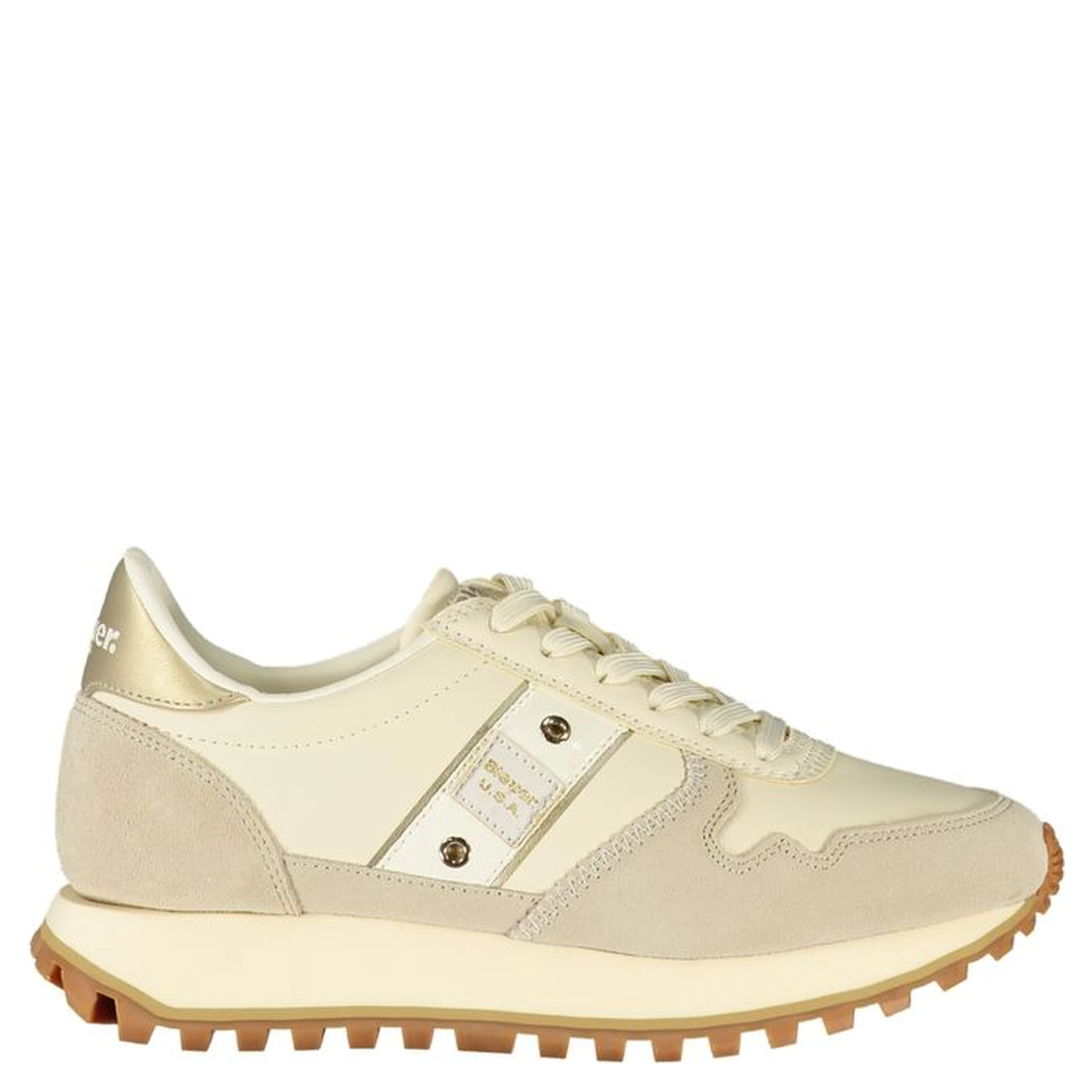 Beige Leather Women Sneaker