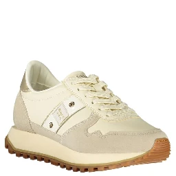 Beige Leather Women Sneaker
