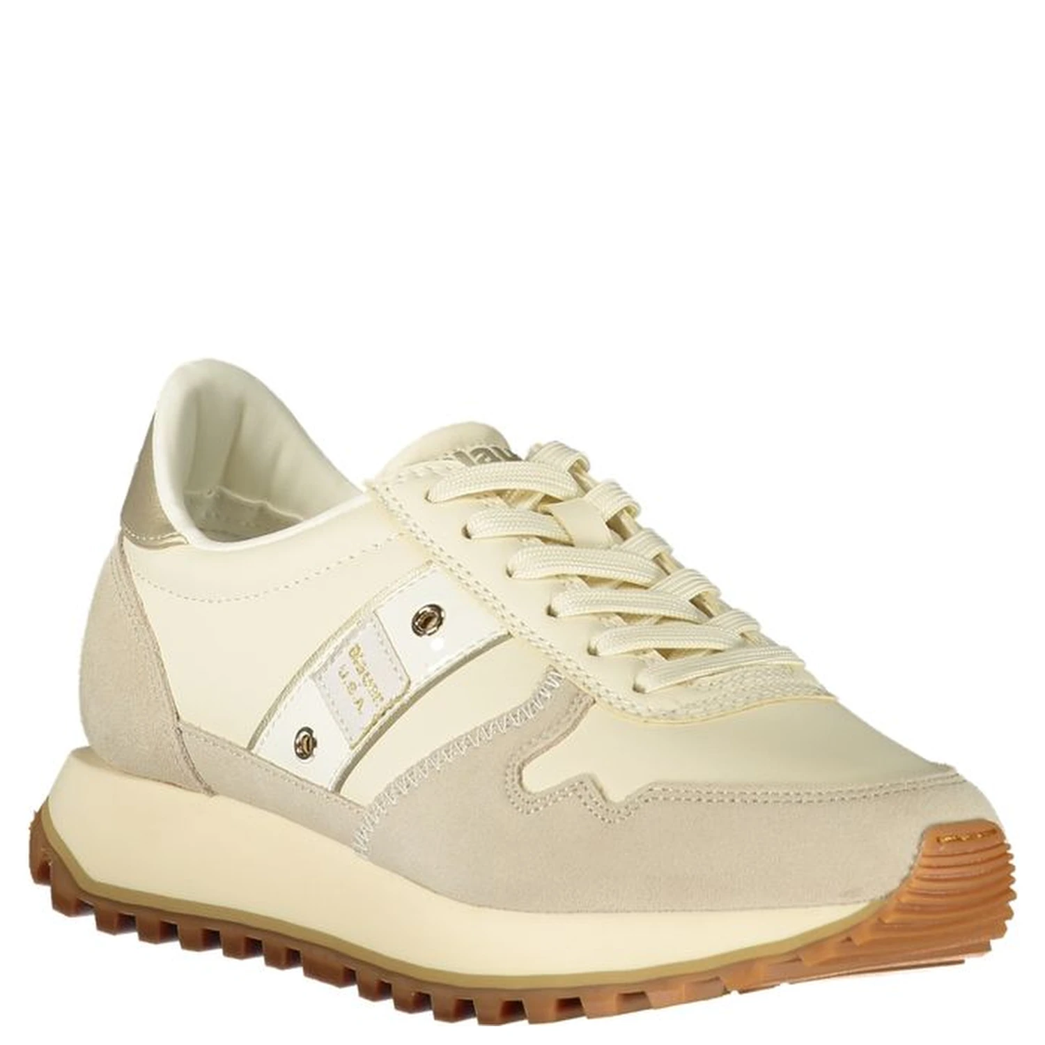 Beige Leather Women Sneaker