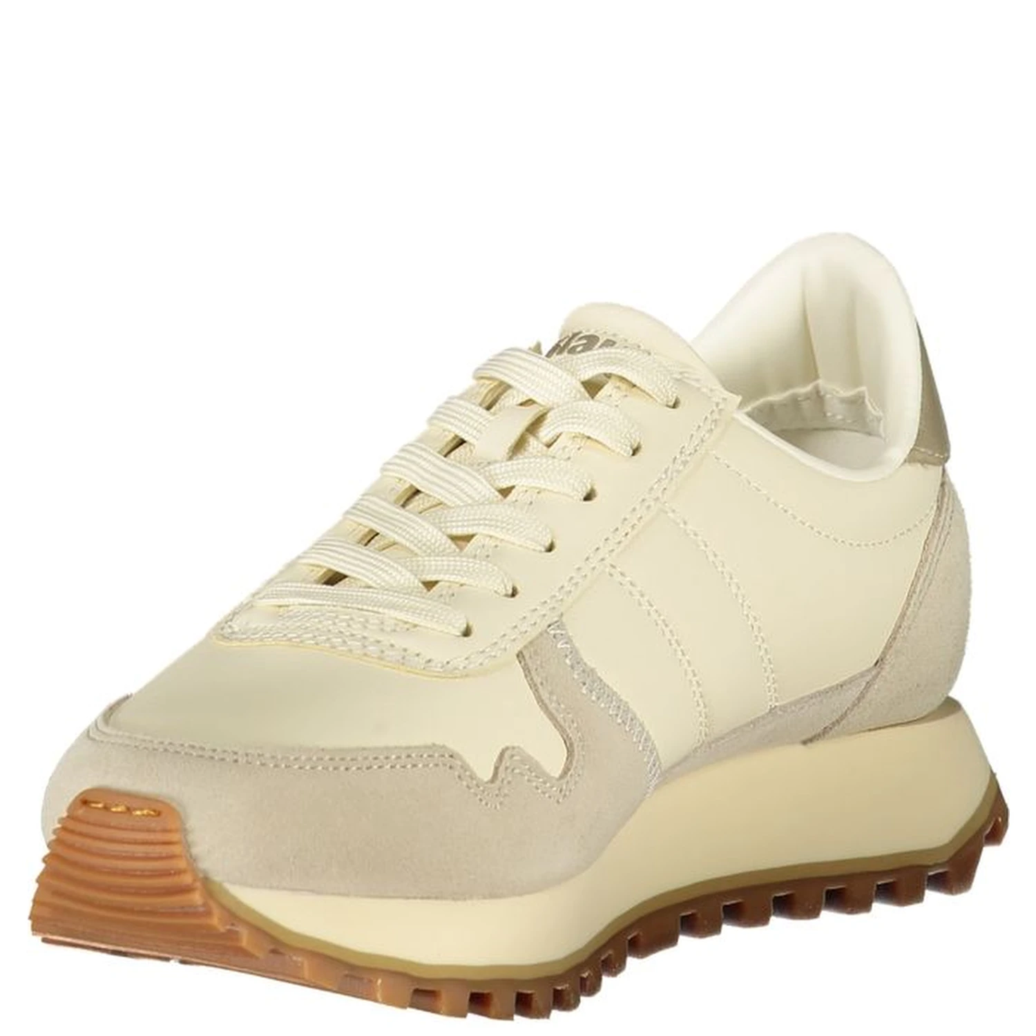Beige Leather Women Sneaker