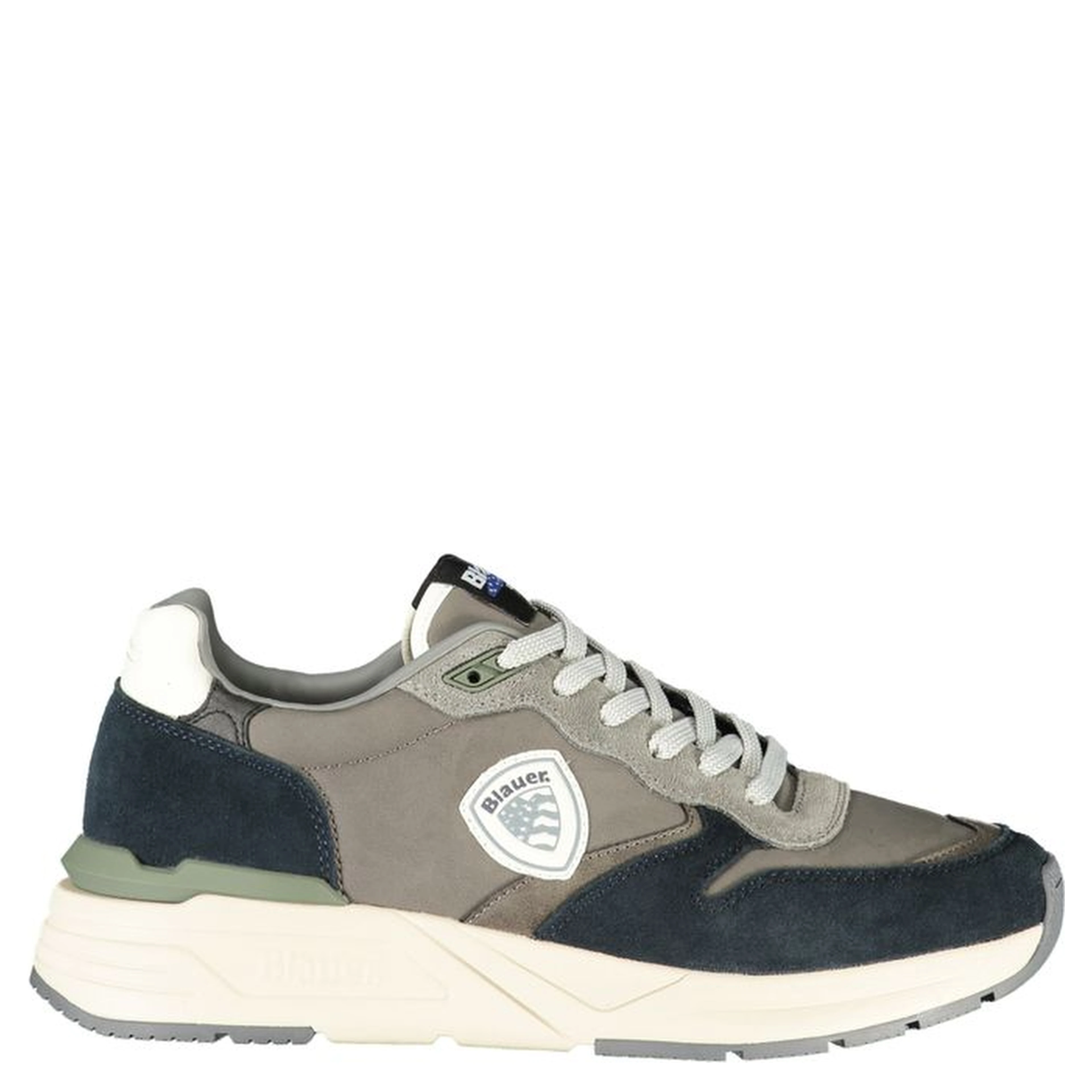 Gray Leather Men Sneaker