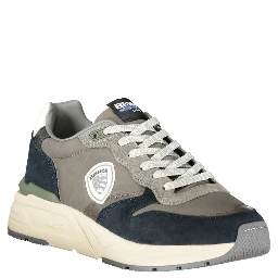 Gray Leather Men Sneaker