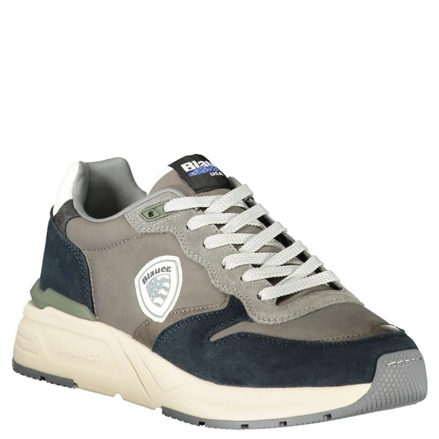 Gray Leather Men Sneaker
