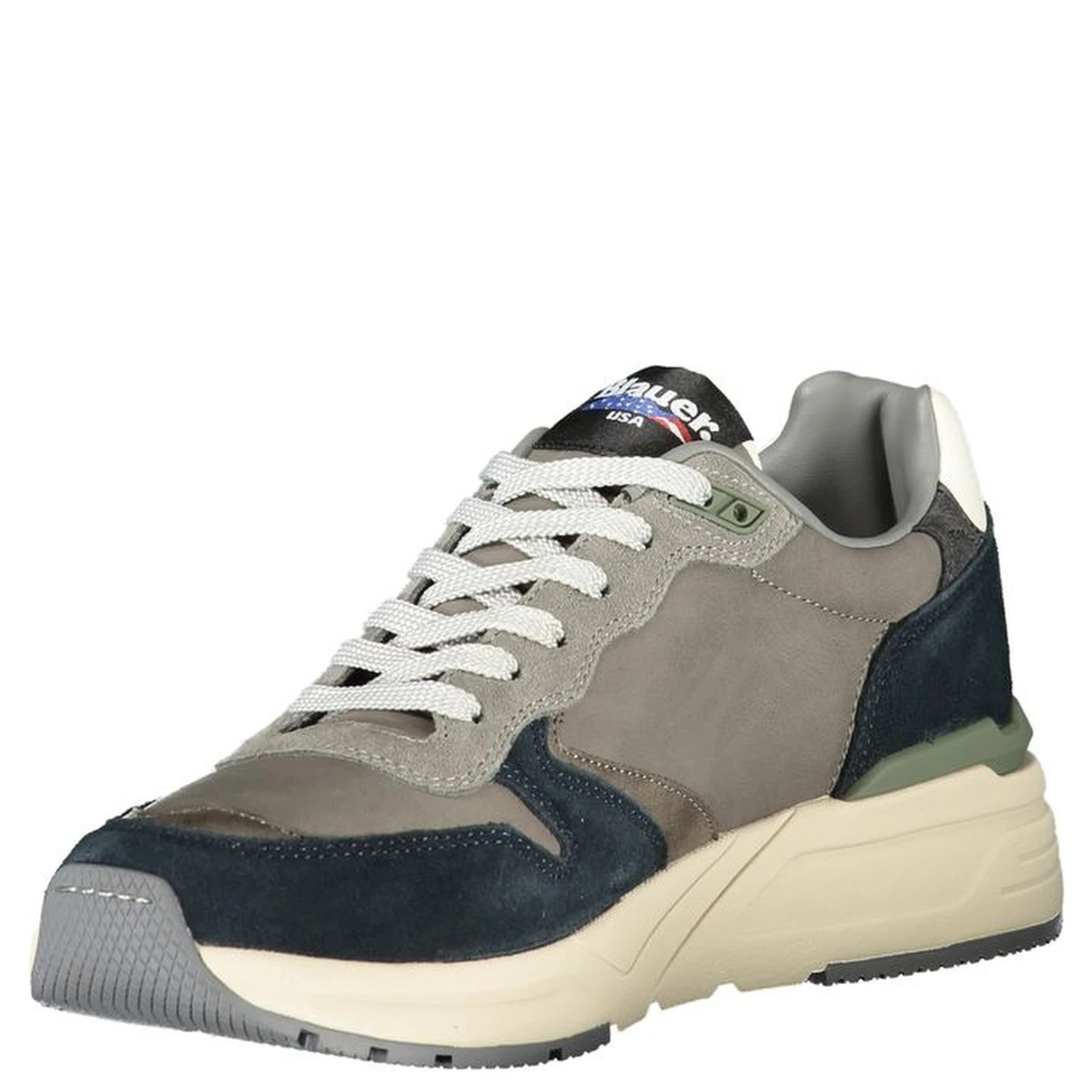 Gray Leather Men Sneaker