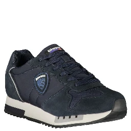Blue Leather Men Sneaker