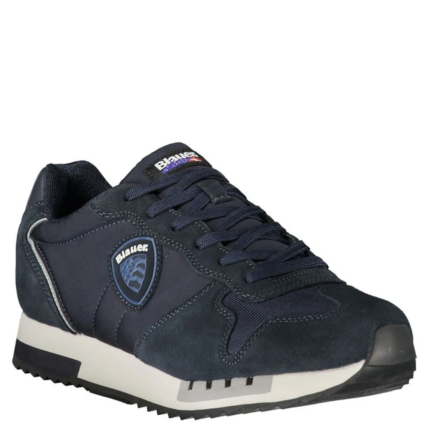 Blue Leather Men Sneaker