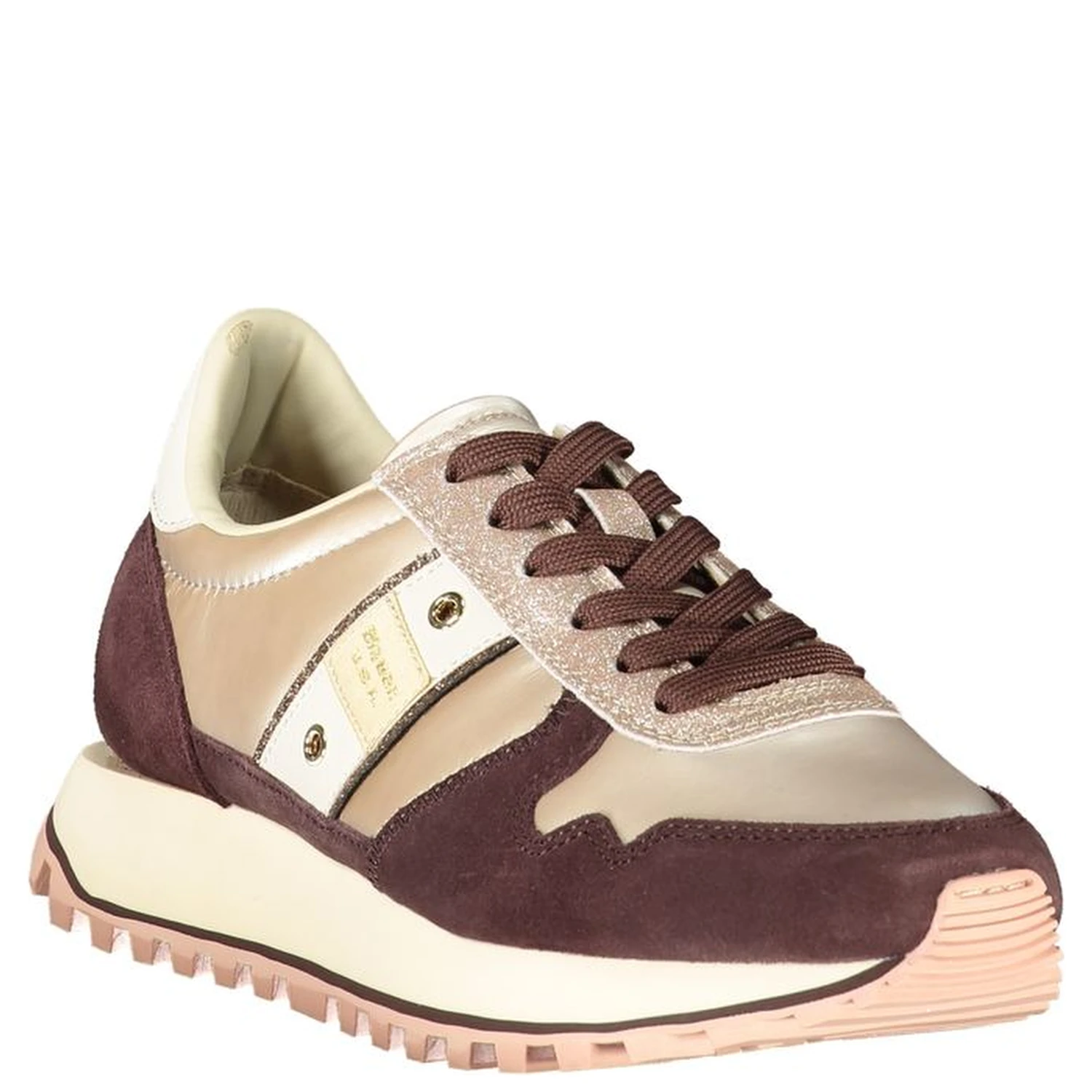 Beige Leather Women Sneaker