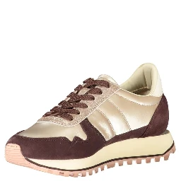 Beige Leather Women Sneaker