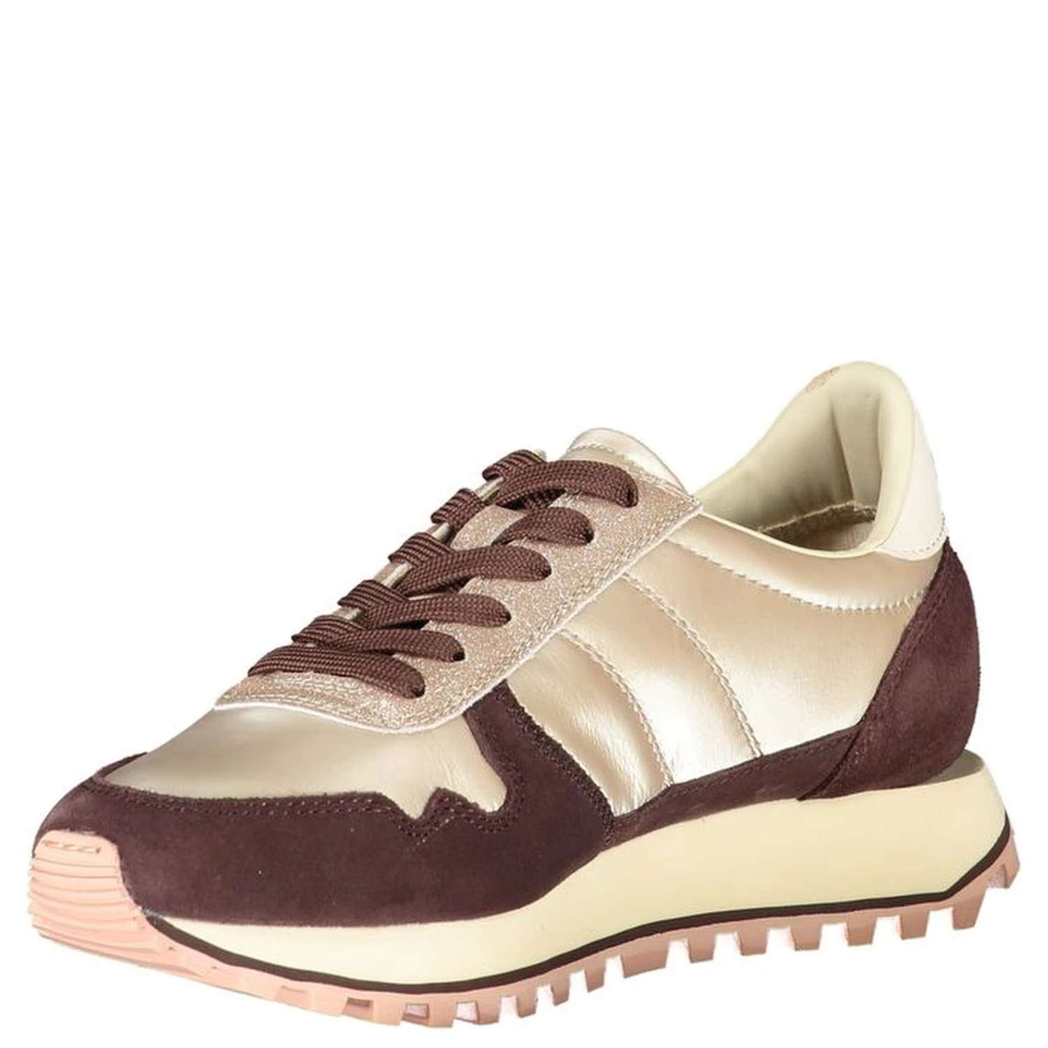 Beige Leather Women Sneaker
