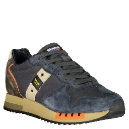 Blue Polyester Sneaker