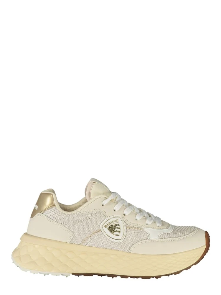 Beige Leather Women Sneaker
